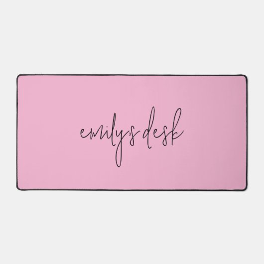 Informeller Skriptname Schlicht rosa Schreibtischunterlage (Vorderseite)