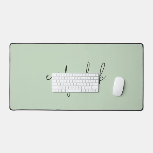 Informeller Skriptname Schlicht Sage Green Schreibtischunterlage (Tastatur & Maus)