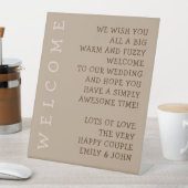 Informeller Spaß Willkommen bei Hochzeitstypografi Sockelschild (In Situ)