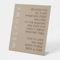 Informeller Spaß Willkommen bei Hochzeitstypografi