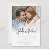 Informelles Foto Overlay Script QR Code Boho Weddi Save The Date (Vorderseite)