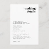 Informelles Minimalistisch | Moderne Retro-Lässige Begleitkarte (Vorderseite)