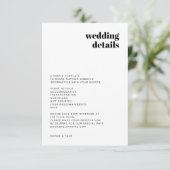 Informelles Minimalistisch | Moderne Retro-Lässige Begleitkarte (Stehend Vorderseite)