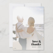 Informelles Minimalistisch | Moderne Retro-Lässige Dankeskarte (Vorderseite)