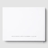 Informelles Minimalistisch | Moderne Retro-Lässige Gästebuch (Rückseite)