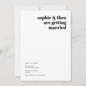 Informelles Minimalistisch | Moderne Retro-Lässige Save The Date (Vorderseite)