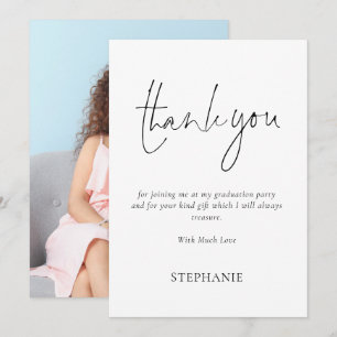 Informelles Script Foto Abschluss Vielen Dank Karte