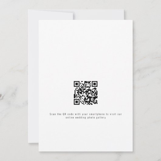 Informelles Script Foto QR Code Hochzeit Vielen Da Karte (Rückseite)