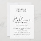 Informelles Script Spooky Halloween-Party Einladung (Vorderseite)
