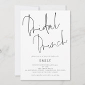 Informelles Skript-Brautparty Brunch Einladung (Vorderseite)