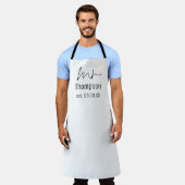 Informelles Skript Name Hochzeitdatum Schürze (Getragen)
