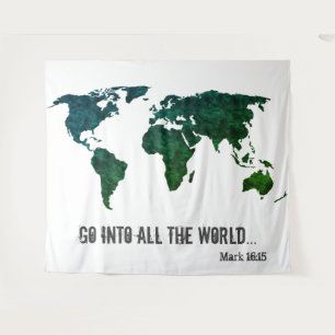 Informieren Sie sich über alle World Map Inspirati Wandteppich