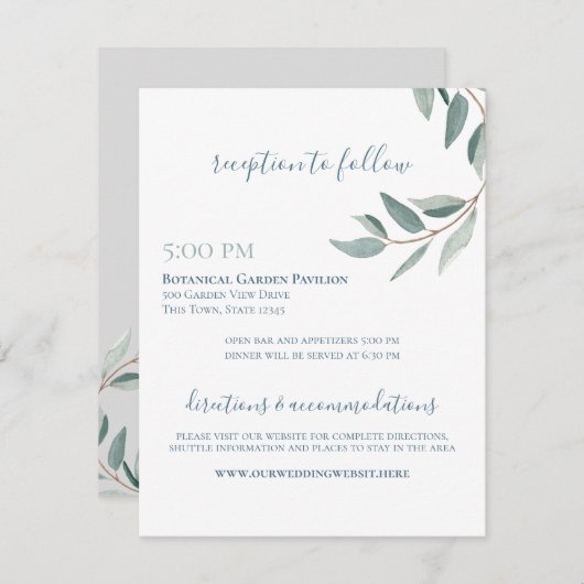 Infos zur botanischen Aquarellfläche und zum staub Begleitkarte (Vorne/Hinten)