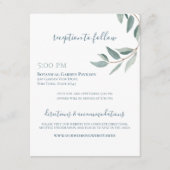 Infos zur botanischen Aquarellfläche und zum staub Begleitkarte (Vorderseite)