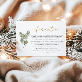 Infos zur Hochzeit von Whimsical Green und Gold Pi Begleitkarte