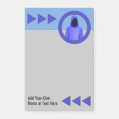 InfoSec Berufliches Logo - Netzwerk-Sicherheit-Tea Post-it Klebezettel (Vorderseite)