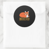 Infoxicated Funny Fox Pun Party Betrunken und vers Runder Aufkleber (Tasche)