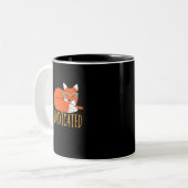 Infoxicated Funny Fox Pun Party Betrunken und vers Zweifarbige Tasse (Vorderseite Links)