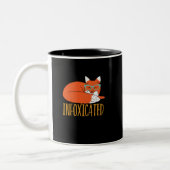 Infoxicated Funny Fox Pun Party Betrunken und vers Zweifarbige Tasse (Links)