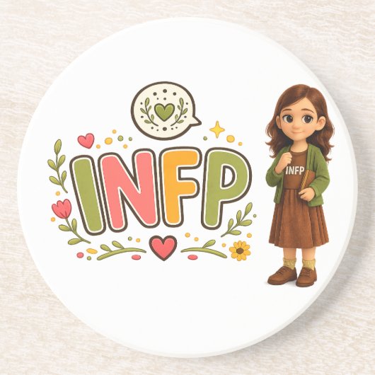 INFP — A Sonhadora Criativa Getränkeuntersetzer (Vorne)