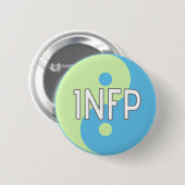 INFP blauer und grüner Yin Yang Knopf Button (Vorne & Hinten)