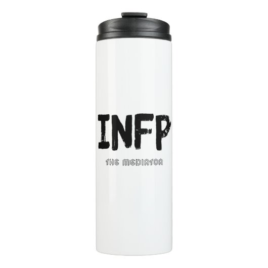 INFP - Der Mediator (schwarz) Thermosbecher (Vorderseite)