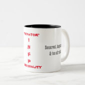 INFP Persönlichkeits-Tasse Zweifarbige Tasse (VorderseiteRechts)