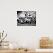 Infra Red vom Parlament in Cienfuegos Kuba Poster (Küche)