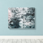 Infrared Paris Garden Stretched Canvas Print Leinwanddruck (Insitu (Holzboden))