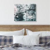Infrared Paris Garden Stretched Canvas Print Leinwanddruck (Insitu (Schlafzimmer))