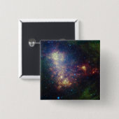 Infrarot-Porträt, das Sterne und Staub aufdeckt Button (Vorne & Hinten)