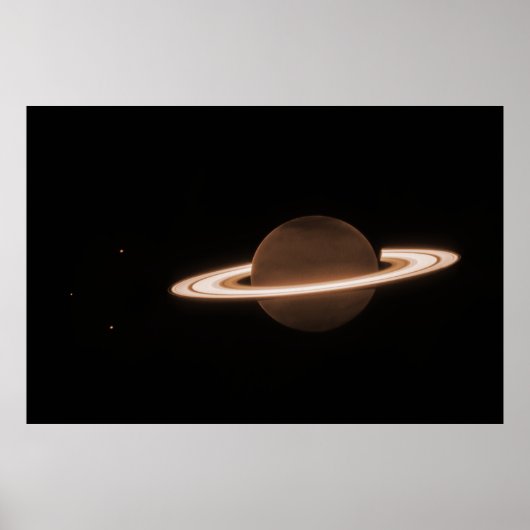 Infrarot Saturn | JWST Poster (Vorne)