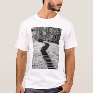 Infrarot von Bäumen, Gebäuden und Wegen in Las T-Shirt