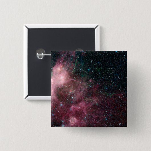 Infrarotansicht mit Geburt und Tod von Sternen Button (Vorne & Hinten)