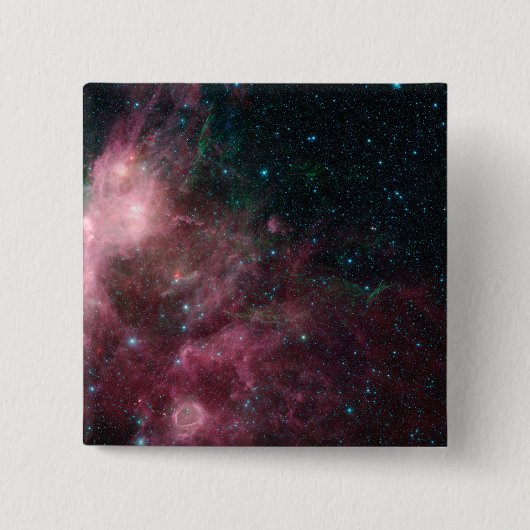 Infrarotansicht mit Geburt und Tod von Sternen Button (Vorderseite)