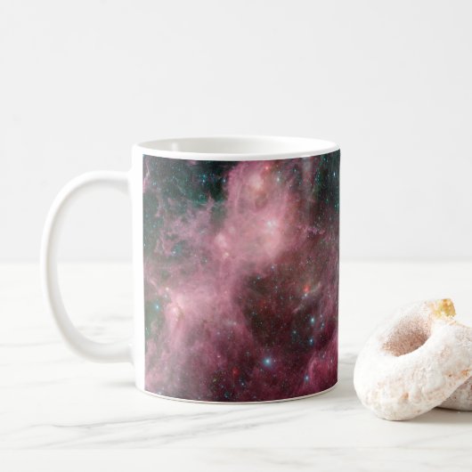 Infrarotansicht mit Geburt und Tod von Sternen Kaffeetasse (Mit Donut)