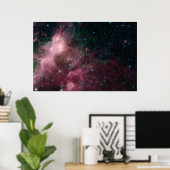 Infrarotansicht mit Geburt und Tod von Sternen Poster (Heimbüro)