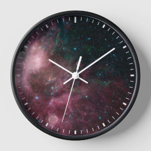 Infrarotansicht mit Geburt und Tod von Sternen Uhr