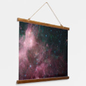 Infrarotansicht mit Geburt und Tod von Sternen Wandteppich Mit Holzrahmen (Gewinkelt)