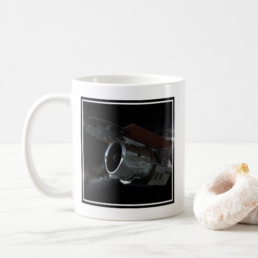 Infrarotbefragung mit großem Feld Teleskop-Raumfah Kaffeetasse (Mit Donut)