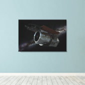 Infrarotbefragung mit großem Feld Teleskop-Raumfah Leinwanddruck (Insitu (Holzboden))