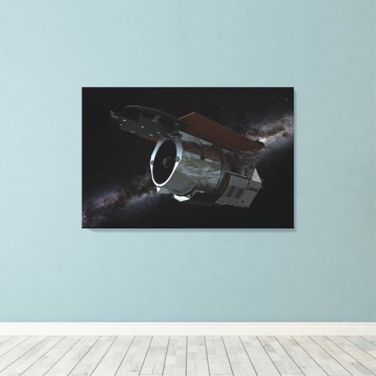 Infrarotbefragung mit großem Feld Teleskop-Raumfah Leinwanddruck (Insitu (Holzboden))