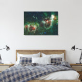 Infrarotmosaik der Herz-und Soul-Nebel Leinwanddruck (Insitu (Schlafzimmer))