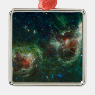 Infrarotmosaik der Herz- und Soulnebelflecke Ornament Aus Metall