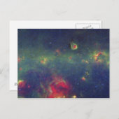 Infrarotportrait der Inneren Milchstraße Postkarte (Vorne/Hinten)