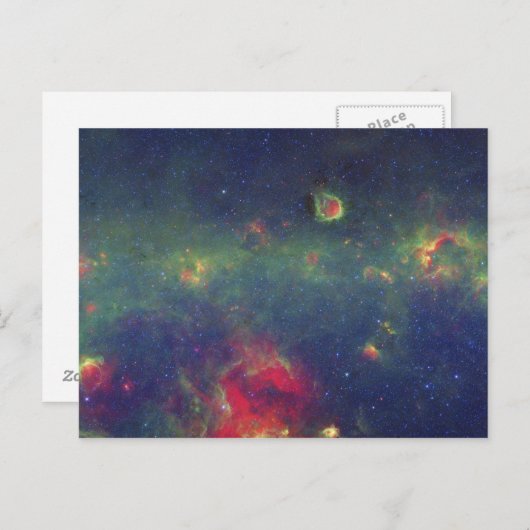 Infrarotportrait der Inneren Milchstraße Postkarte (Vorne/Hinten)