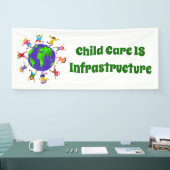 Infrastruktur für Kinderbetreuung Banner (Messe)