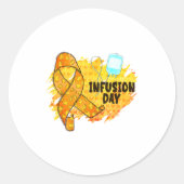 Infusion Day Multiple Sclerosis Awareness Orange R Runder Aufkleber (Vorderseite)