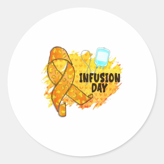 Infusion Day Multiple Sclerosis Awareness Orange R Runder Aufkleber (Vorderseite)