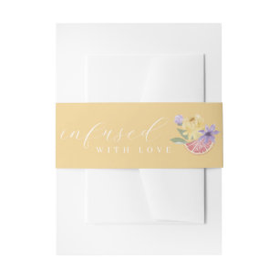 Infusion mit Liebe Cocktail Citrus Florals Gelb Einladungsbanderole